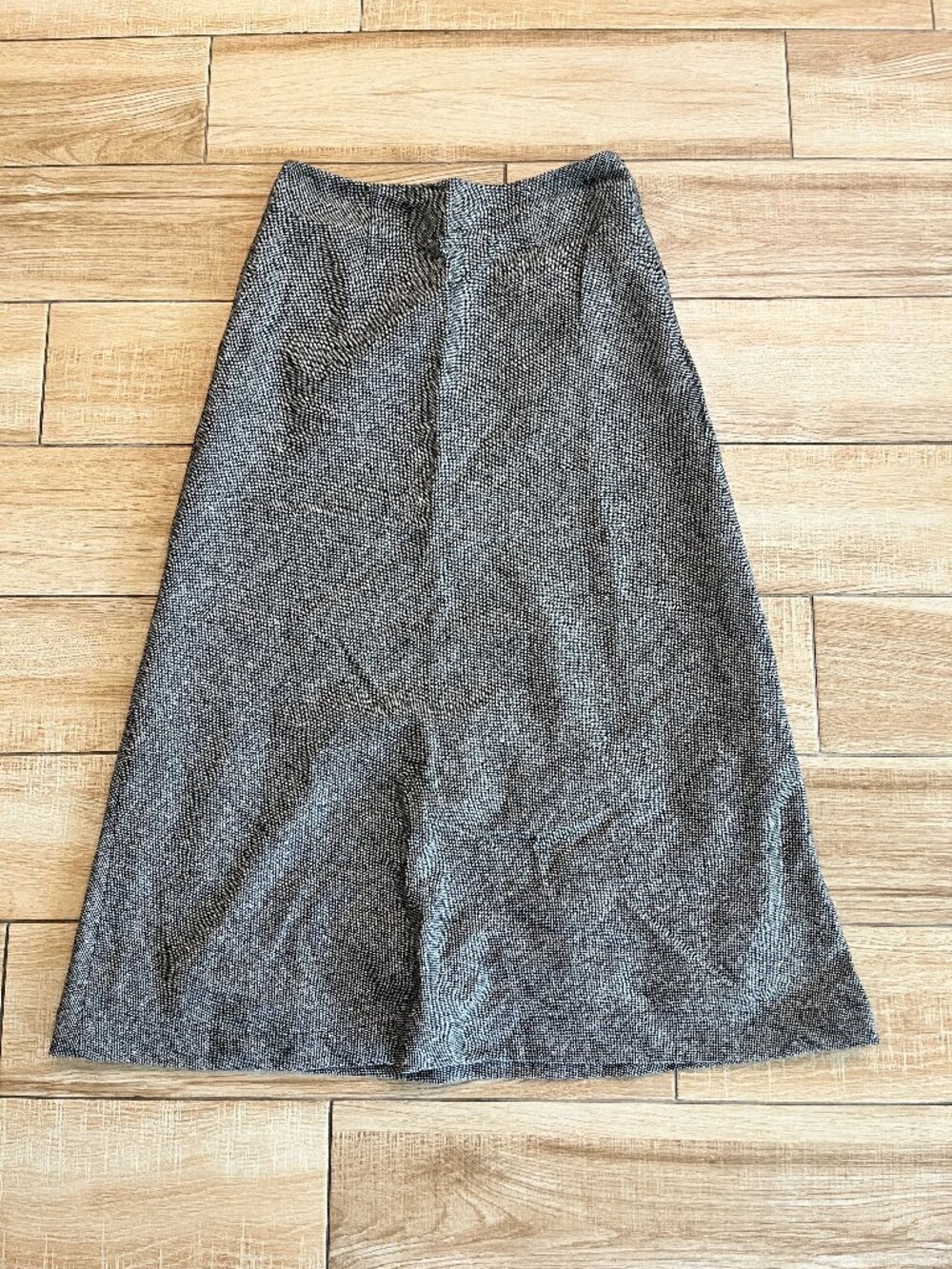 Womens Chadwick's Grey Vintage Wool Blend Skirt - 8
